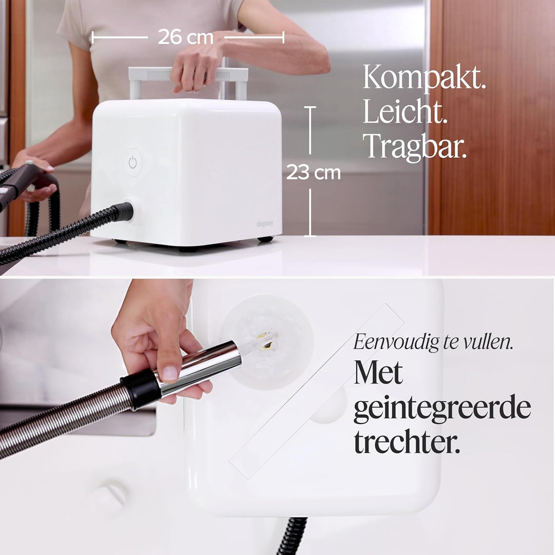 Dupray Neat Dampfreiniger – leistungsstarker Multifunktions-Dampfreiniger für Haus, Böden, Fliesen,