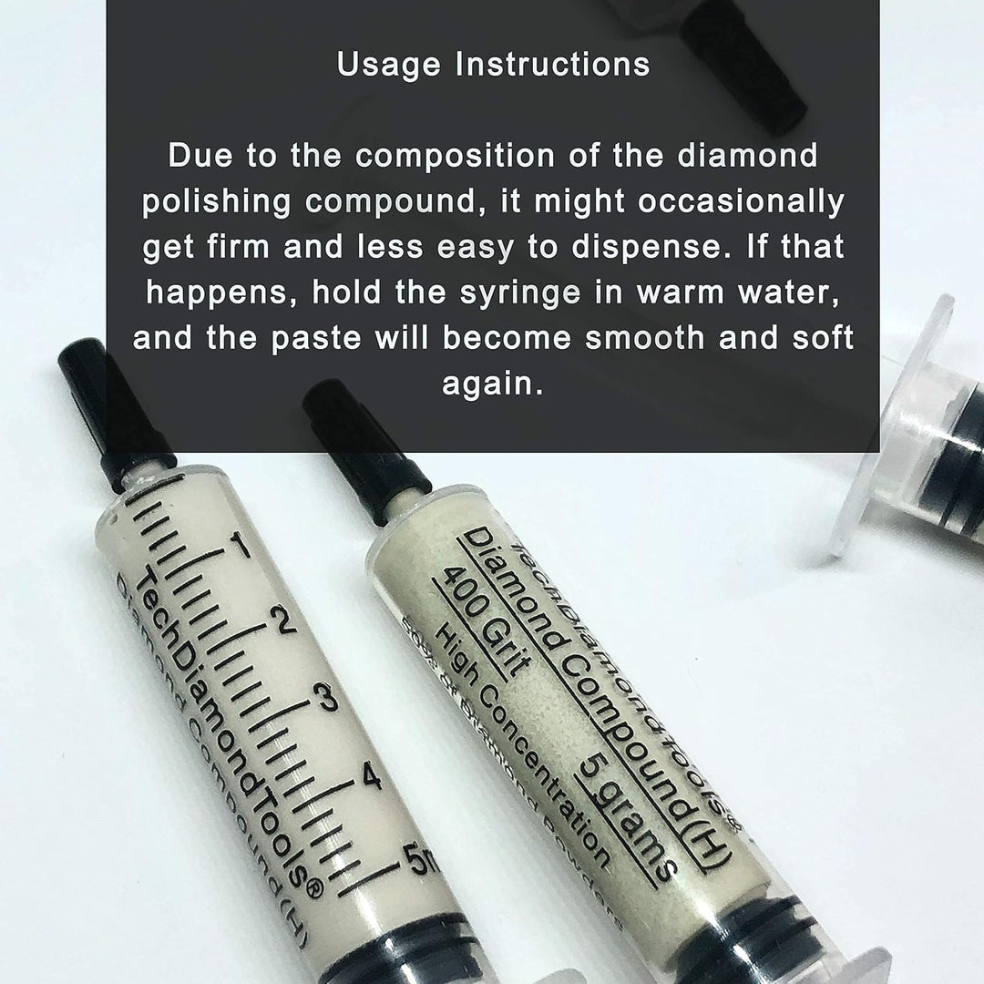 Diamant Lapidary Paste 50.000 Körnung 0/0,5 Mikron – Feinste Finish 5 Gramm Spritze 25% Konzentratio