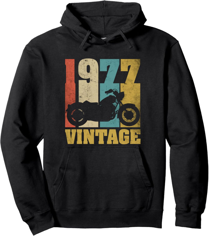 47 Geburtstag Biker Papa Geschenk Motorrad Vintage 1977 Pullover Hoodie