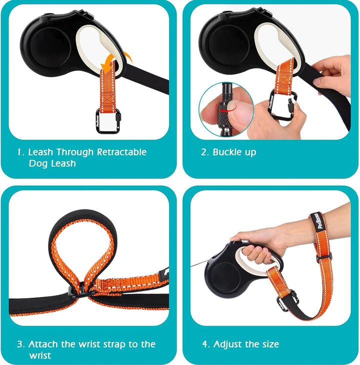 PetBonus Hundeleine Handgelenkriemen, Sicherheitsriemen für Rollleine Hundeleine und Kinderwagen, Ab