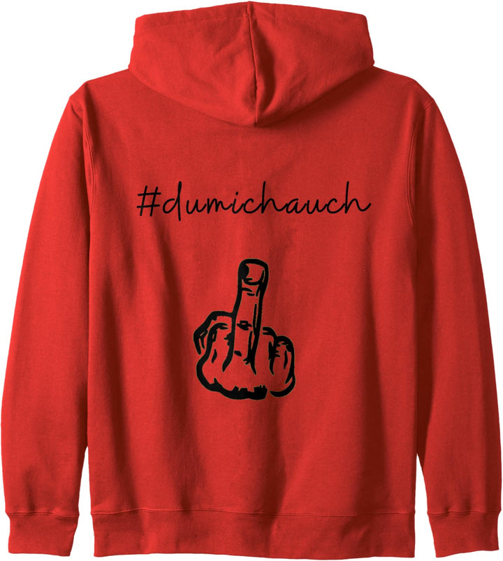 # du mich auch Mittelfinger Stinkefinger Kapuzenjacke