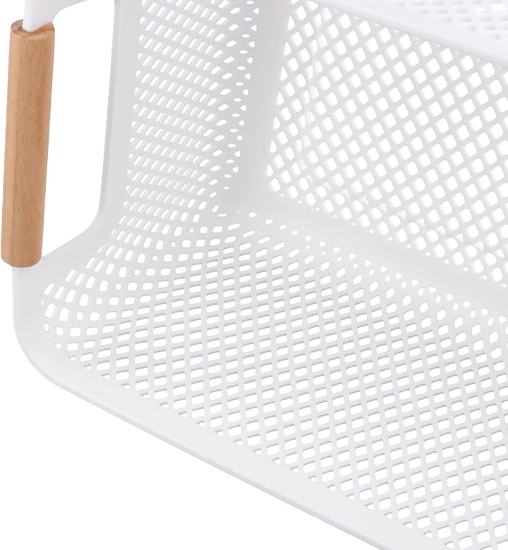 6 Stück Aufbewahrungskorb Set, 26,5 x 18,4 x 12cm und 30,5 x 20,4 x 14,2cm Weiss Boxen Aufbewahrung
