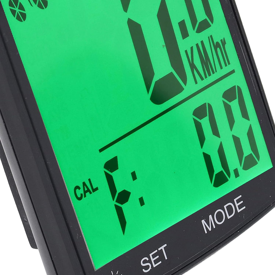 Fahrradcomputer, 2,8-Zoll-LCD-Display mit Hintergrundbeleuchtung, Kabelloser Fahrrad-Tachometer, Kil