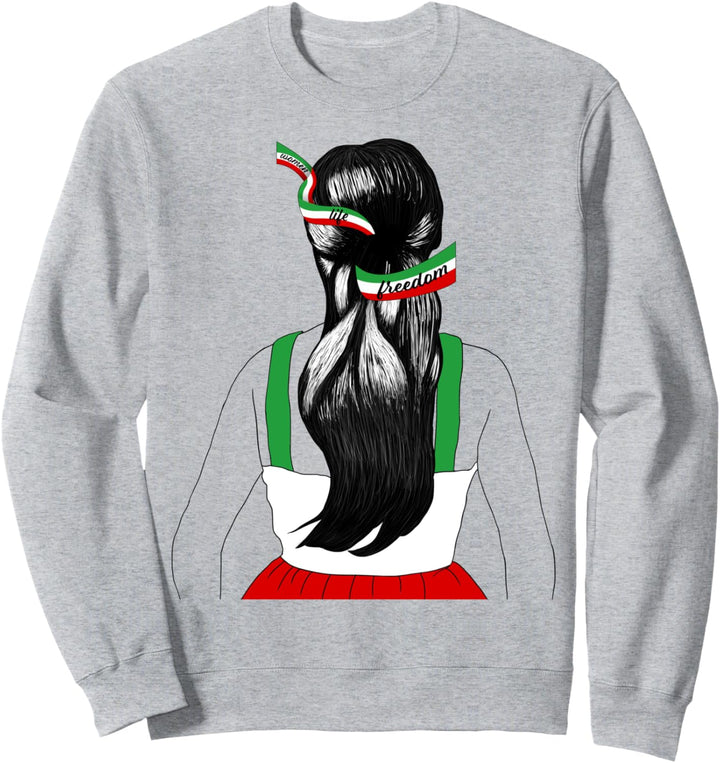 Iranische Flagge No Hijab Frau lose Haarstütze Frauen Iran Sweatshirt