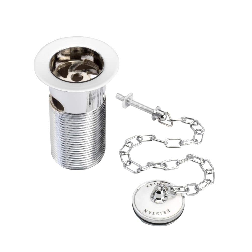 Bristan wbasin01 C Traditionelle Ablaufgarnitur mit Porzellan Stecker für Becken mit Überlauf Chrome