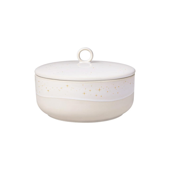 like. by Villeroy & Boch - Winter Glow Dose Rund Beige, Mikrowellensicher, Winterliche Gebäckdose, V