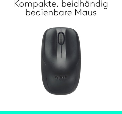 Logitech MK220 Kompaktes, Kabelloses Set mit Tastatur und Maus für Windows, US QWERTY-Layout - Schwa