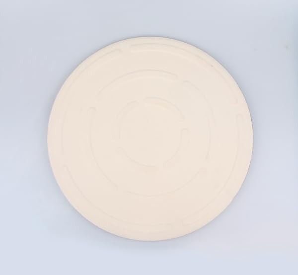 HeRo24 Pizzastein 33 cm aus Cordierit – schwarz glasiert – hitzebeständiger Backstein für Pizza, Fla