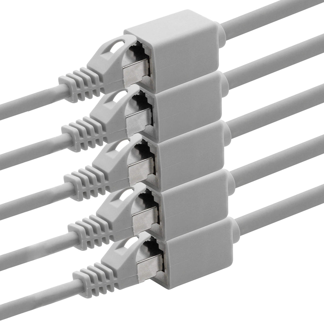 1aTTack.de 618258 CAT7 Cat.7 Verlängerung Adapter - 2m - Ethernetkabel Lankabel Netzwerkkabel 10 Gb/