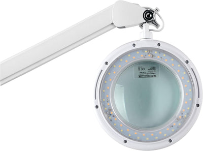 Showlite LL-6095D-Pro LED Lupenleuchte Set 9W 3/5 Dioptrien (dimmbar, 127 mm Linsen, 60 SMD LEDs, Ro