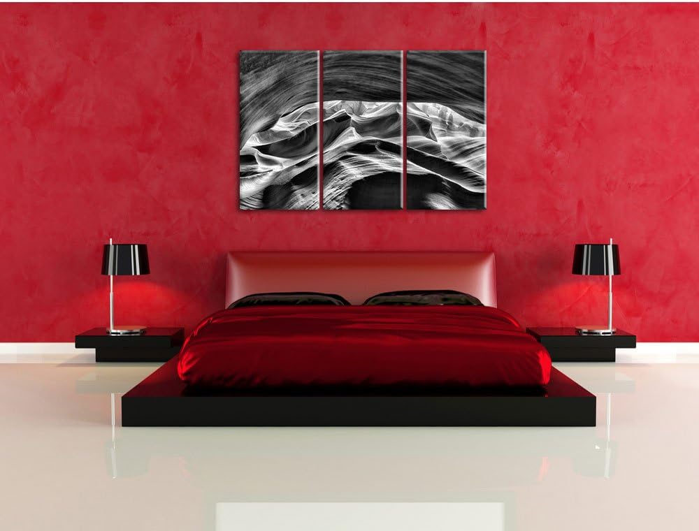 Pixxprint Antelope Canyon Arizona als Leinwandbild/Grösse: 3 Teilig (120x80) / Wandbild/Kunstdruck/f