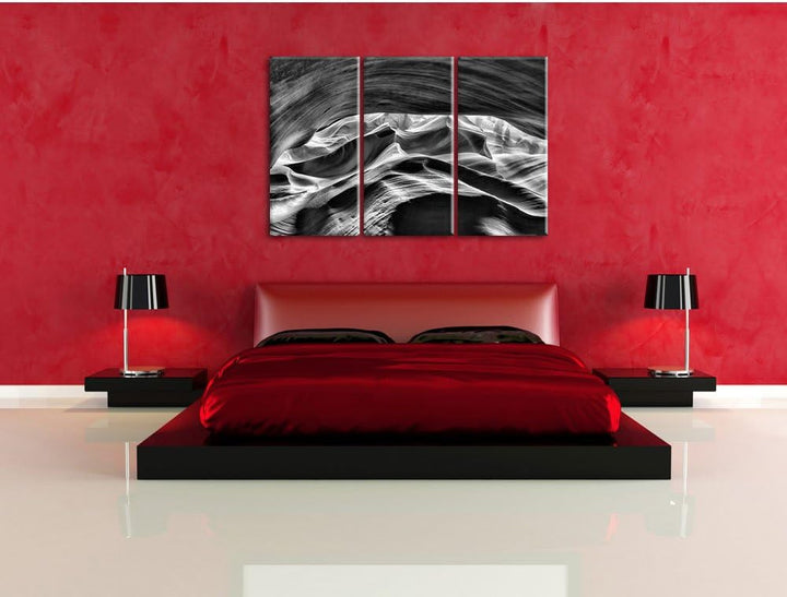 Pixxprint Antelope Canyon Arizona als Leinwandbild/Grösse: 3 Teilig (120x80) / Wandbild/Kunstdruck/f
