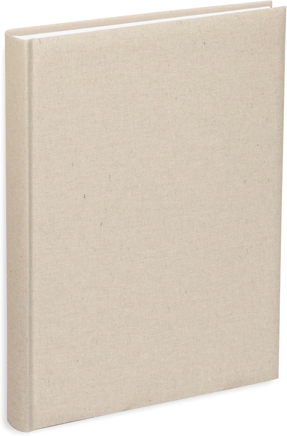 Fotoalbum mit Einsteckfächern 21 x 28 cm für 200 Fotos 13 x 18 cm, Einband aus naturfarbenem Leinen