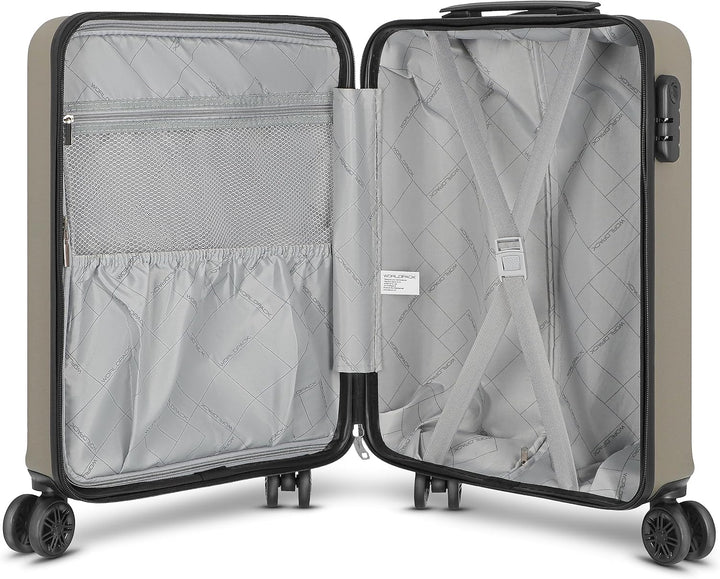Worldpack New York 2.0 Handgepäck Koffer | Hartschalen Kabinentrolley mit 4-Rollen-System, arretierb