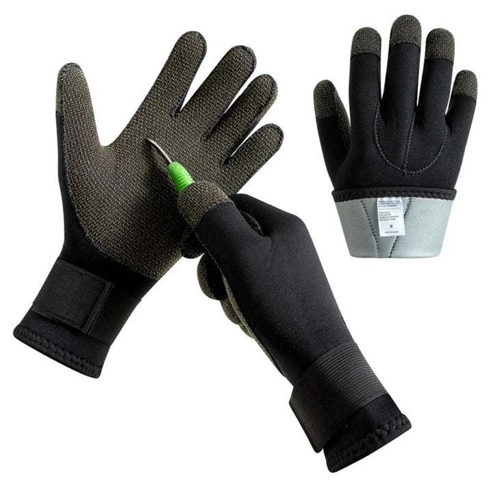 KKPLZZ Tauchhandschuhe aus Biofaser, schnittfest, rutschfest, für Schnorcheln, Tauchen, Surfen, Kaja