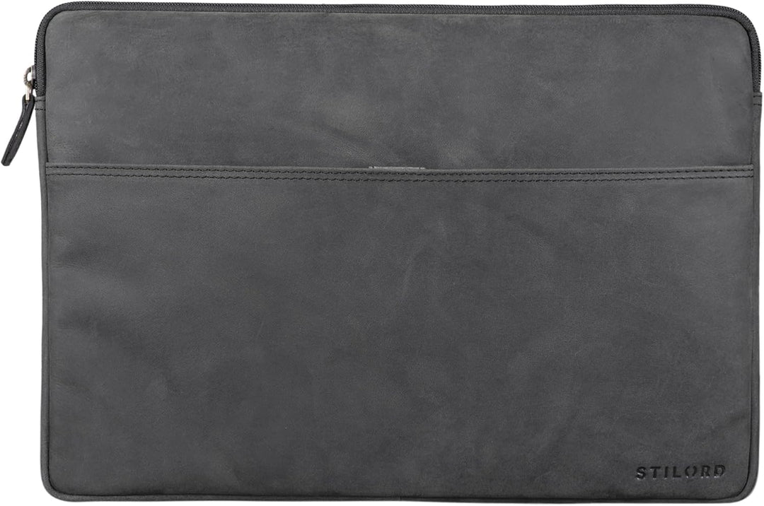 STILORD Murphy Laptoptasche 15.6 Zoll Leder Vintage Sleeve ideal als MacBooktasche 16 Zoll Laptop Hü