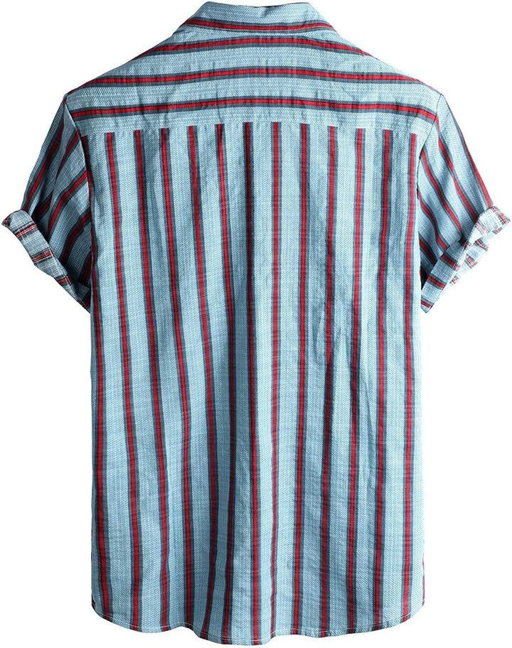VATPAVE Herren Hawaii Hemd Blumen Sommer Outfit Männer Freizeit Kurzarm Strandhemd und Kurze Hosen 2