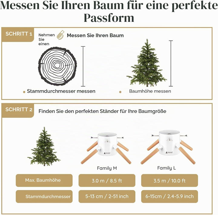 Tree Nest Weihnachtsbaumständer aus Metall für echte Bäume, passt bis zu 3m, kein Weihnachtsbaumkrag