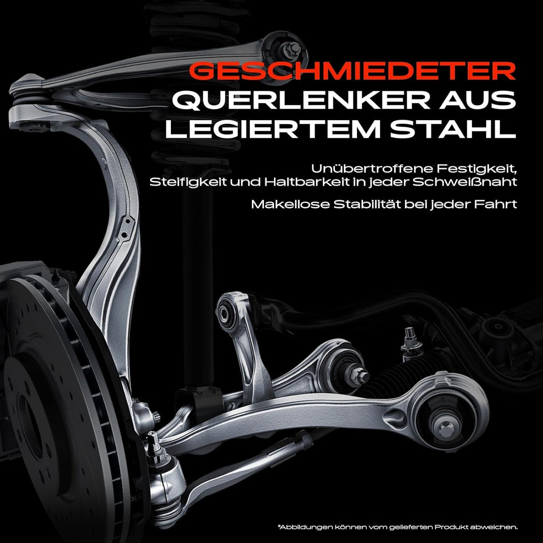 Frankberg 4x Querlenker Vorderachse Vorne Hinten Oben Kompatibel mit A6 4F2 C6 2004-2011 A8 4E2 4E8