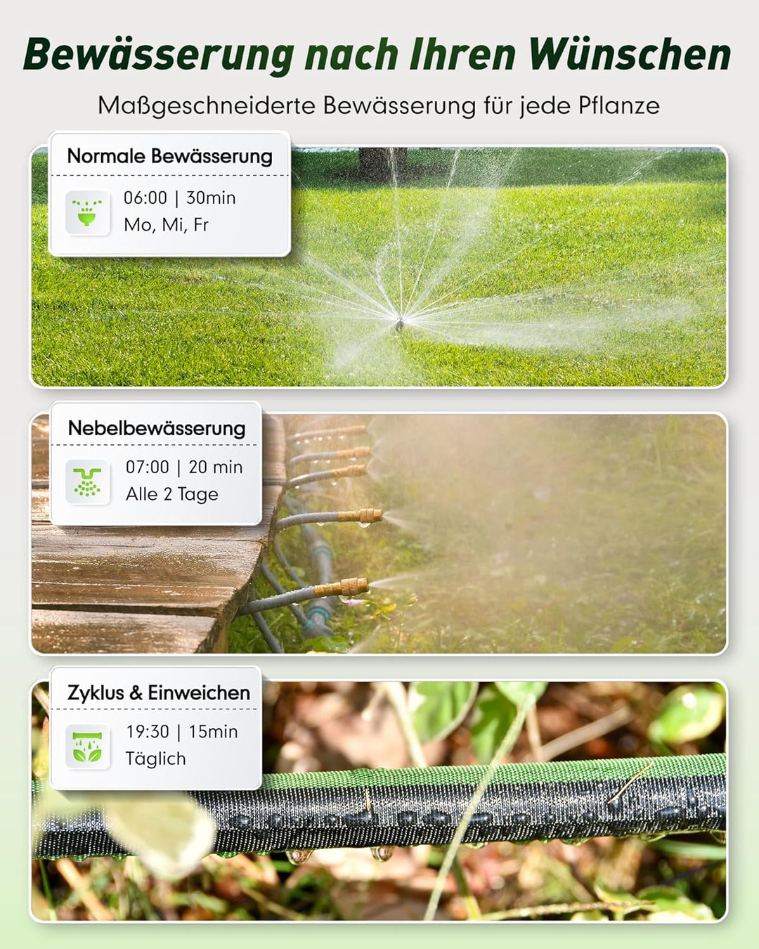 RAINPOINT Bewässerungscomputer, Smart Bewässerungssteuerung mit Messing EIN- und Auslass für Garten