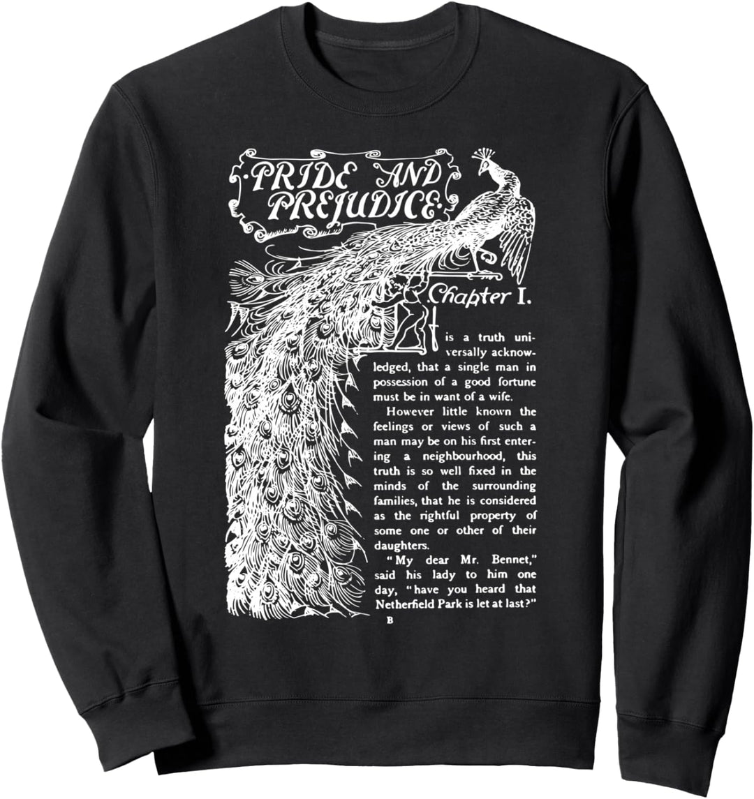 Stolz und Vorurteil Geschenke Frauen Jane Austen Bücher Sweatshirt