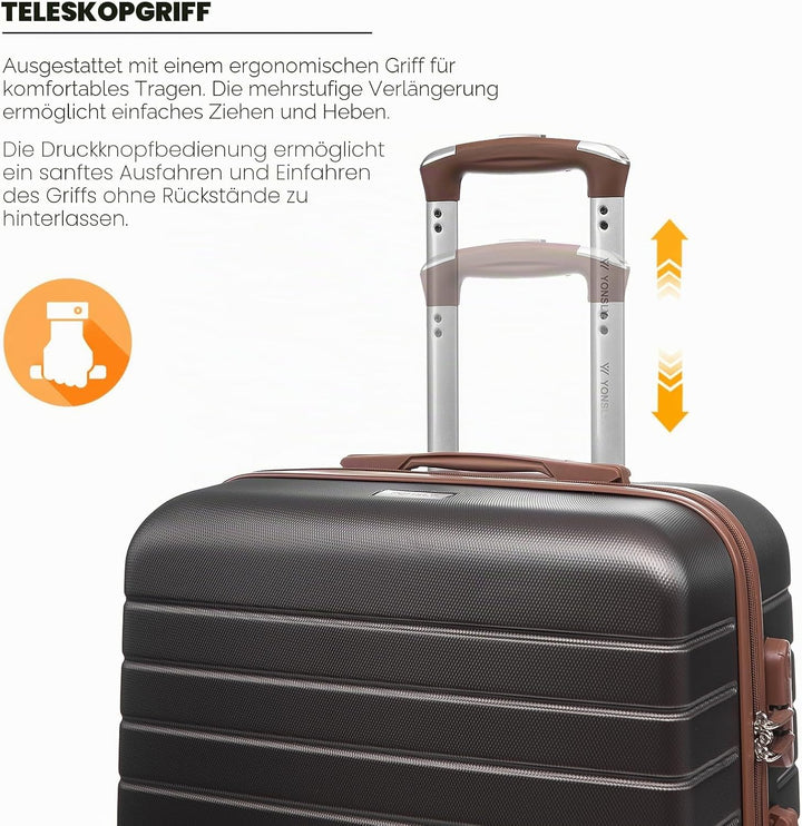 Reisekoffer Trolley Rollkoffer Handgepäck Set, Kofferset, Gepäckset Hartschalenreisekofferkoffer Sui