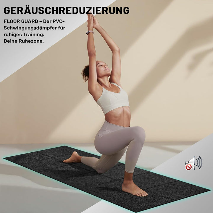Faltbare Bodenschutzmatte Fitnessgerät (120*80/200*90 cm) - Laufband Matte 6mm Dicke - langlebig, ru
