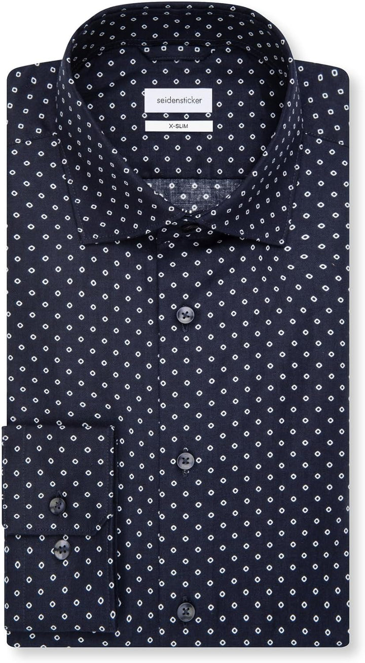 Seidensticker Herren Business Hemd - Bügelfreies Hemd mit sehr schmalem Schnitt - X-Slim Fit - Langa