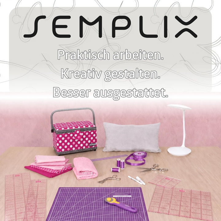 SEMPLIX Schneidematte A1 in Grün, Rosa, Grau, Türkis, Lila. Ideal fürs Basteln, Nähen und Patchworke