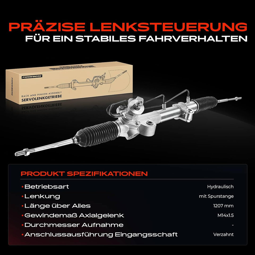 Frankberg Lenkgetriebe Servolenkgetriebe Hydraulisch für Linkslenker Kompatibel mit Primera P12 1.6L