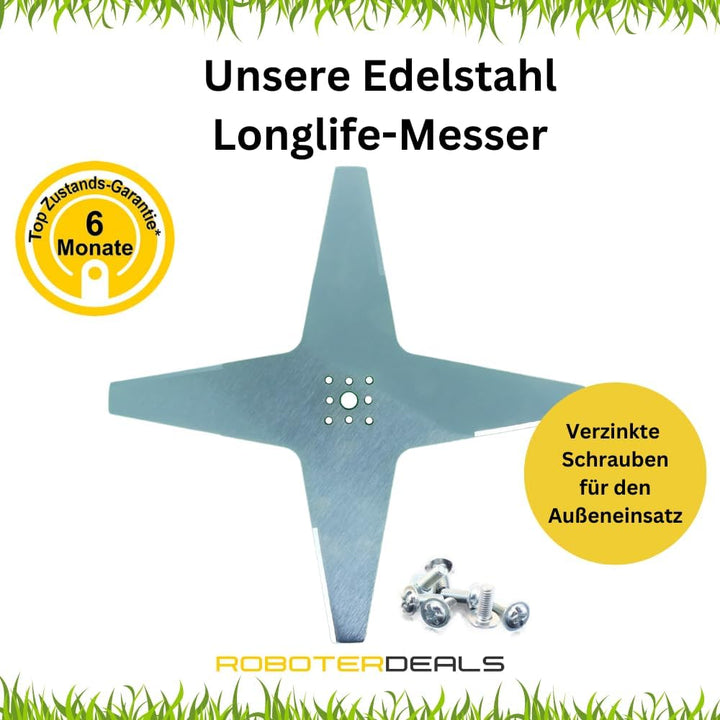 HRobotic Accessoires Messer 25 cm mit 4 Klingen für die Ambrogio L60 Basic, Deluxe, Elite