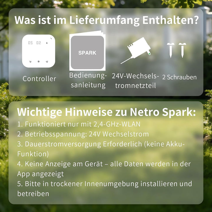 Netro Spark Smart Sprinkler-Controller, WiFi, wetterbewusst, Fernzugriff (16 Zonen), 16 Zone
