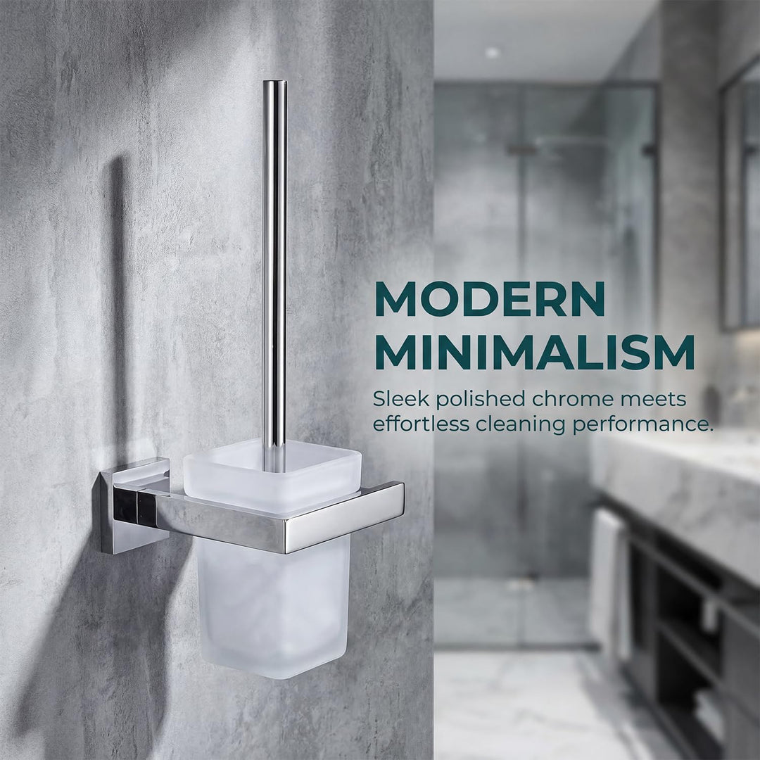 Kelelife WC-Bürste und Halter Wand Bürstenhalter, Chrom, WC-Garnitur Toilettenbürstengarnitur aus 30
