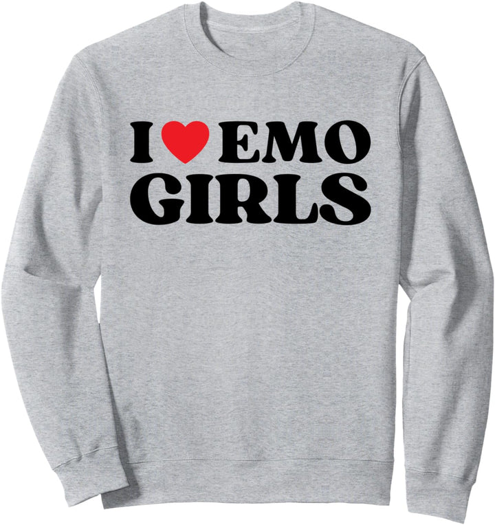 I Heart Emo Girls Lustiges Zitat Red Heart Emo Girl Style Sweatshirt