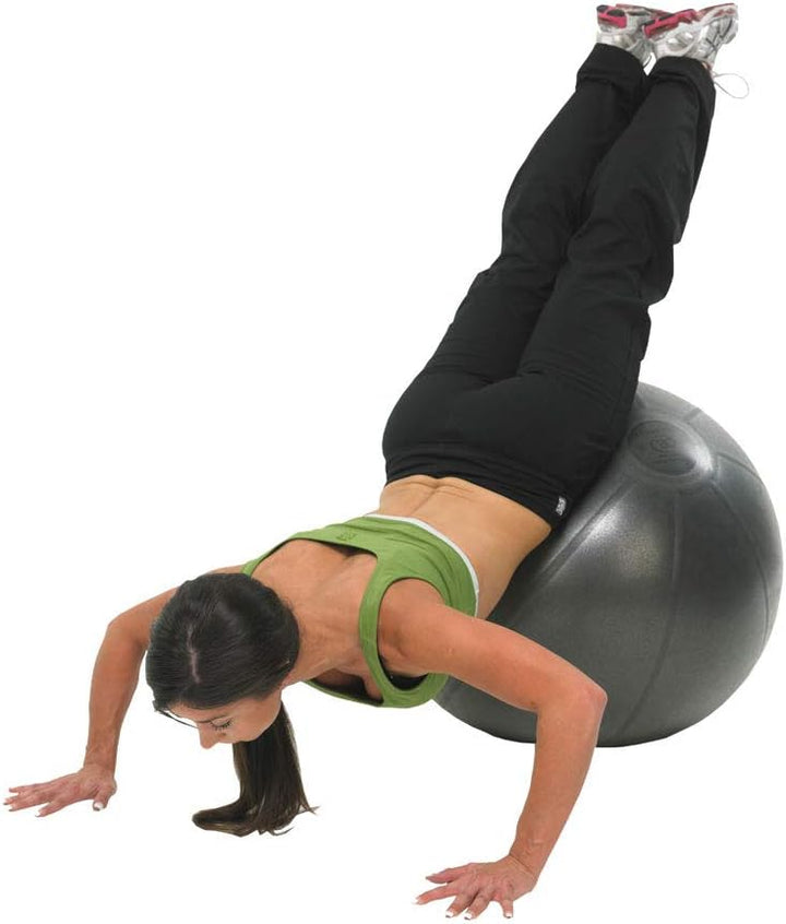 Fitness Mad Anti-Burst Gymnastikball, 500 kg, Unisex, Erwachsene 65 cm graphit, 65 cm graphit