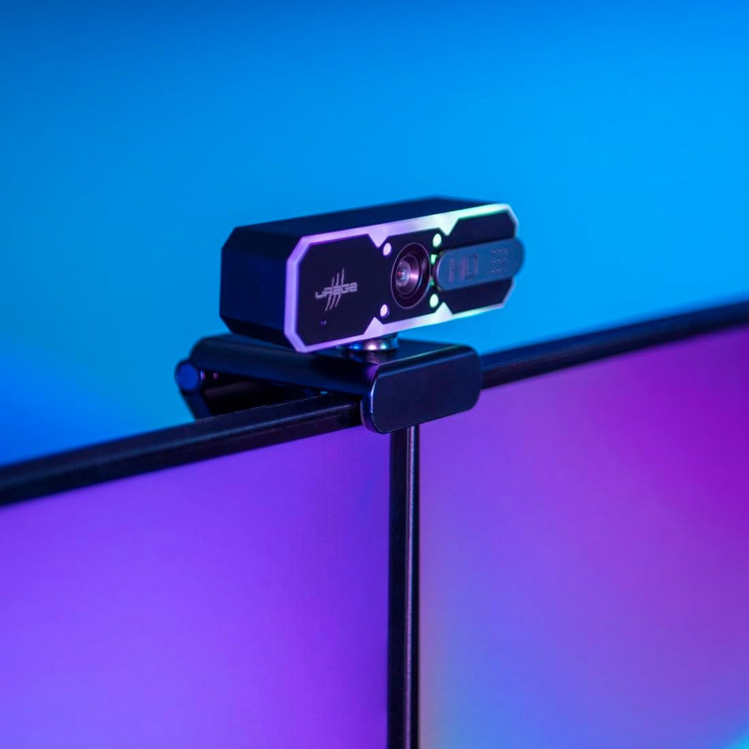 uRage Streaming-Webcam Rec 900 FHD, hochauflösende Full-HD-Qualität, mit integriertem Mikrofon, in s