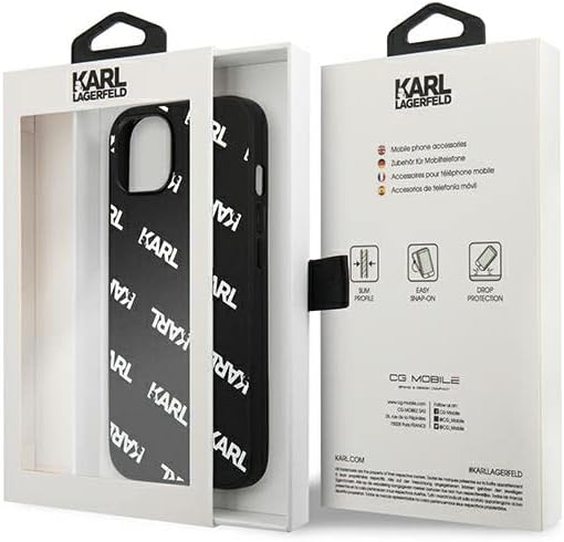 KARL LAGERFELD KLHCP13SPULMBK3 Hülle für iPhone 13 Mini 5,4" schwarz Allover