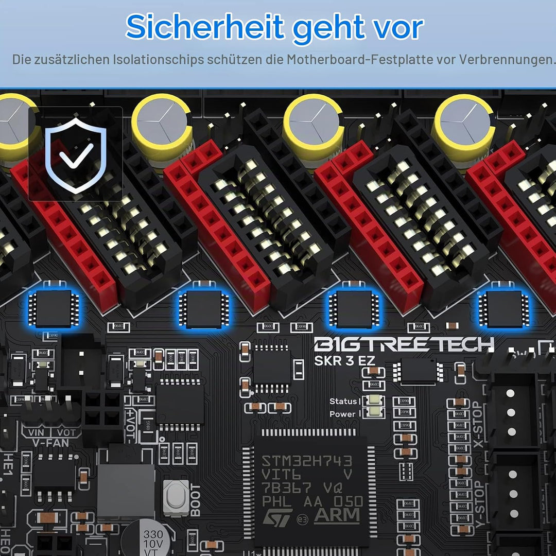 BIGTREETECH SKR 3 EZ Mainboard Silent Motherboard 48 V Hochgeschwindigkeitsdruckunterstützung Marlin