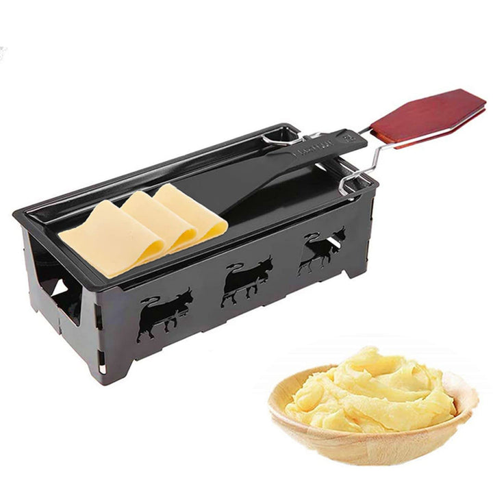 RoseFlower Mini-Raclette-Grill Einzelset für 1-2 Personen, Antihaft-Käse Raclette Rotaster Ofen Mit