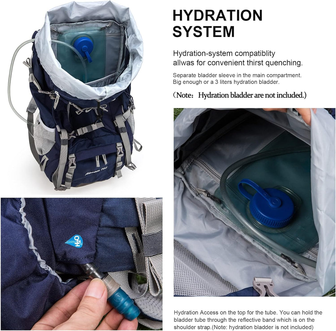 MOUNTAINTOP 70L Trekkingrucksack Innenrahmen Rucksack Wanderrucksack Herren Damen Backpacking Rucksa