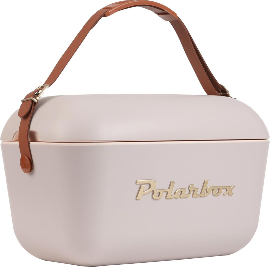 Retro Kühltasche mit Lederband 12 Liter - Polarbox - Perle