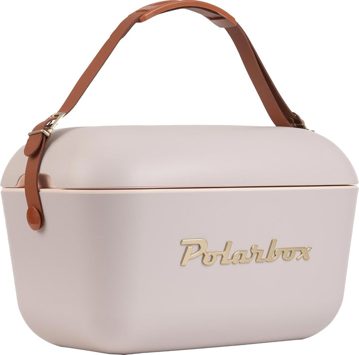Retro Kühltasche mit Lederband 12 Liter - Polarbox - Perle