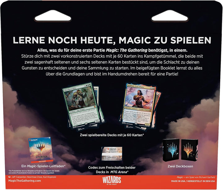 Magic: The Gathering Einsteigerpaket2023– Spielen lernen mit 2spielfertigen Decks+ 2Codes, um online