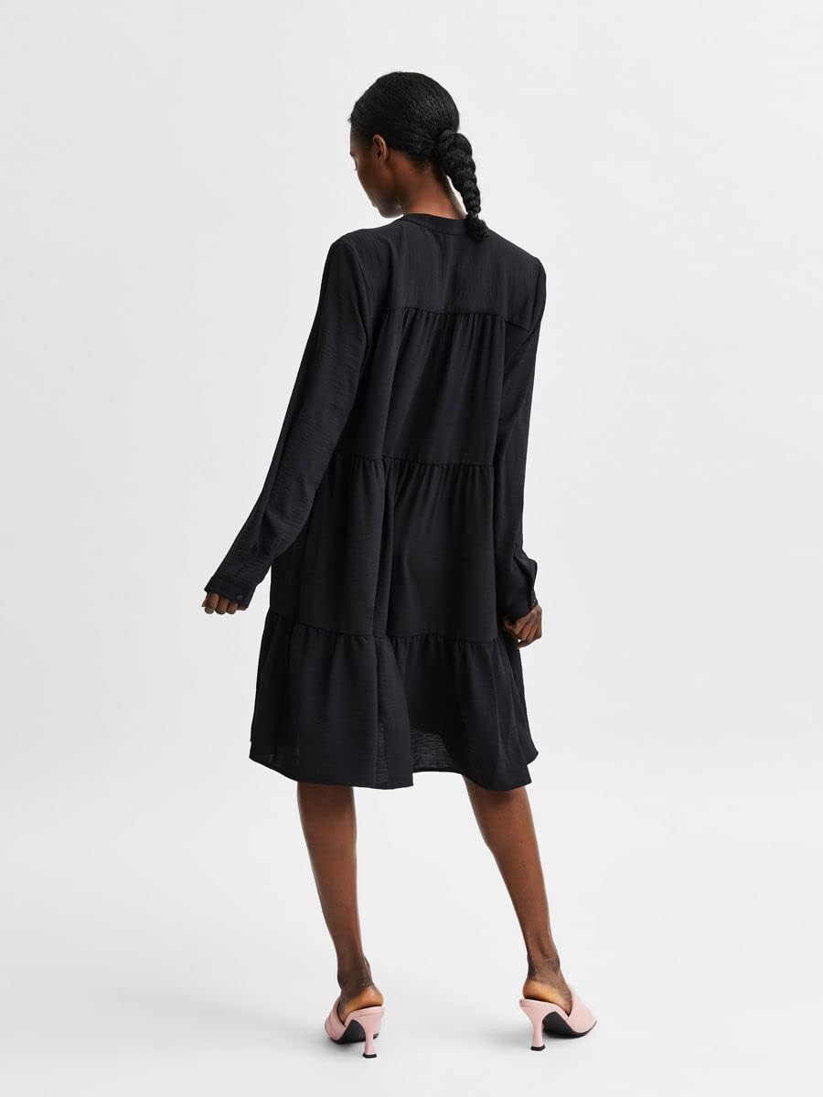 SELECTED FEMME Female Minikleid Stufenlook 34 Black/, 34 Black/