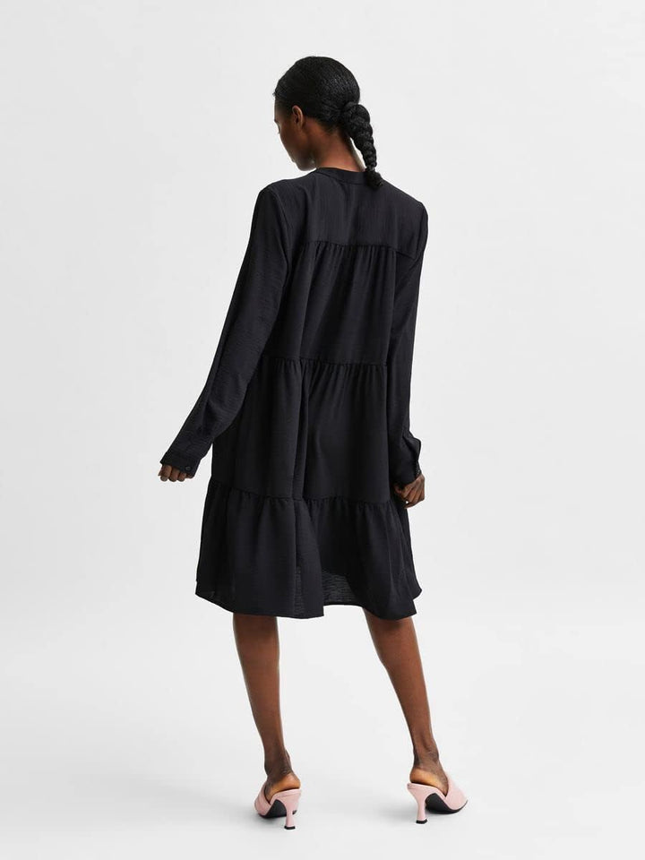 SELECTED FEMME Female Minikleid Stufenlook 34 Black/, 34 Black/