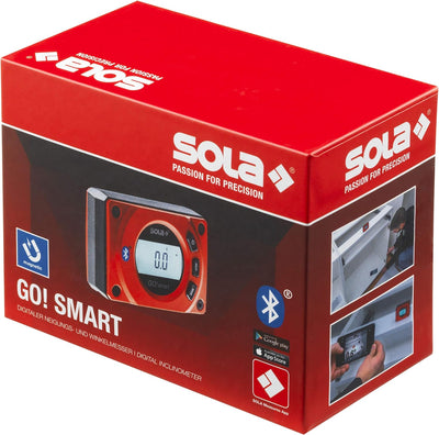 SOLA - GO! smart - Winkelmesser digital mit Bluetooth - digitale Wasserwaage mit LCD - Fernsteuerung