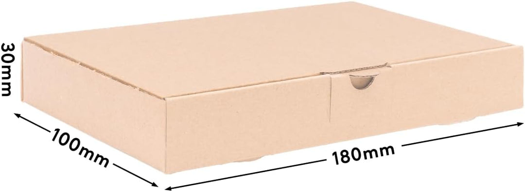 500 Maxibriefkartons Versandkartons Faltschachtel Faltkarton Maxibrief 180 x 100 x 30 mm, Braun, MB-