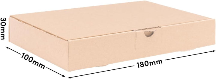 500 Maxibriefkartons Versandkartons Faltschachtel Faltkarton Maxibrief 180 x 100 x 30 mm, Braun, MB-