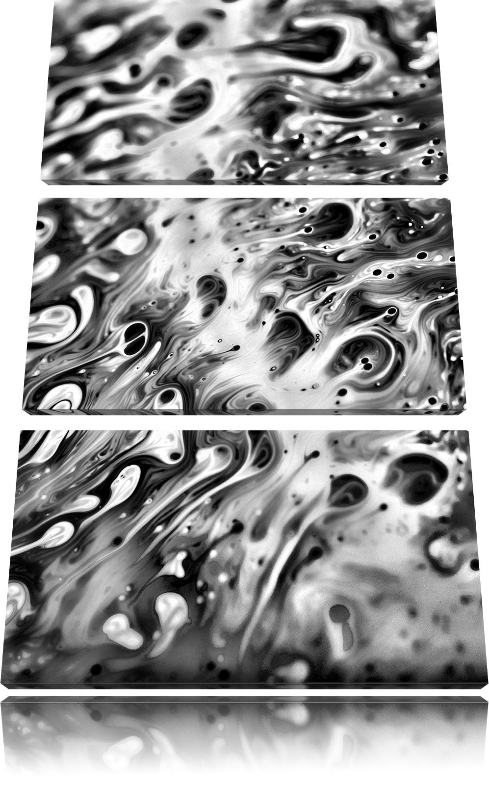 Pixxprint Monocrome, Bunte Farben 3-Teiler Leinwandbild 120x80 Bild auf Leinwand