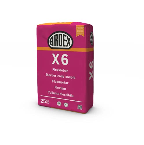Ardex X6 Flexkleber 25 kg Fliesenkleber Innen und Aussen Flexmörtel für Stein/Kleber für Naturstein